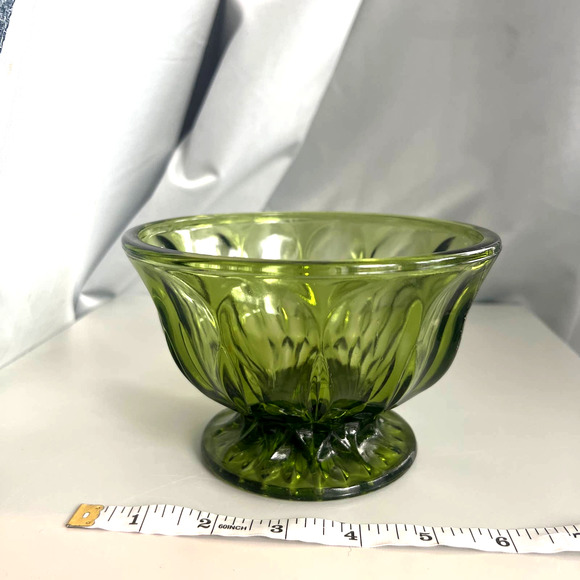 Vintage Green Glass Candy Dish - Picture 1 of 6